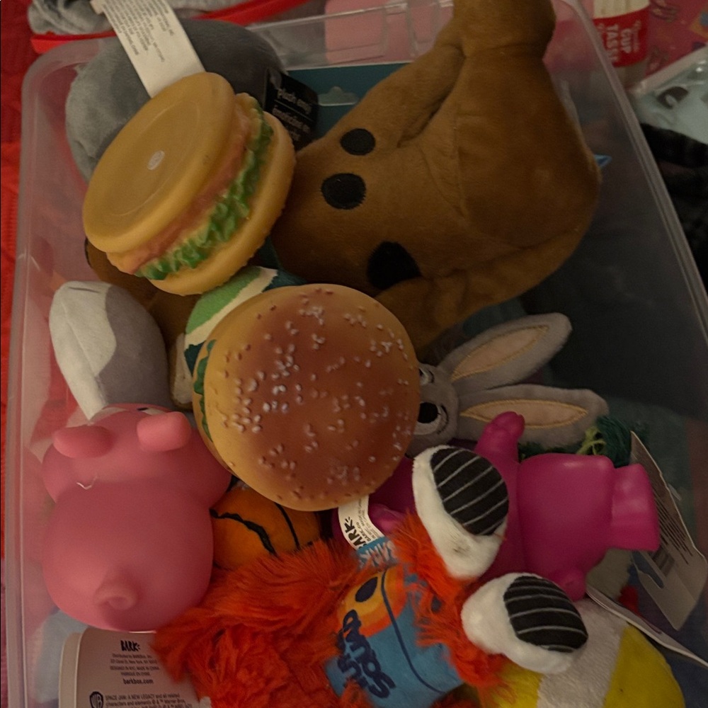 Assorted Dog Toy Set - Brown, Pink, Orange